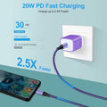 Type C Charger 20W Super Fast USB C Charger Block with 6FT Android Phone Charger Cable Fast Charging for Samsung Galaxy Z Flip 6 5 4 3/Z Fold SE 6