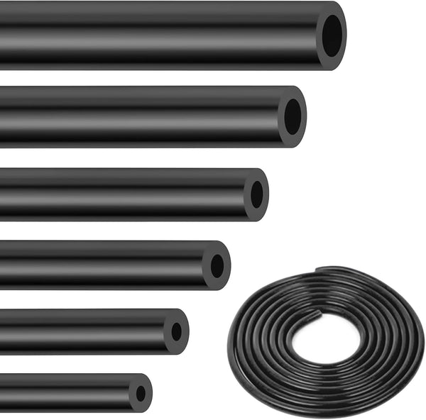 Silicone Vacuum Hose Automotive Kit 6PCS 6.6FT, 1/8" 5/32" 3/16" 1/4" 5/16" 3/8" High Performance 130PSI, Vacuum Lines Automotive Kit, Silicone