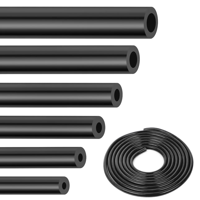 Silicone Vacuum Hose Automotive Kit 6PCS 6.6FT, 1/8" 5/32" 3/16" 1/4" 5/16" 3/8" High Performance 130PSI, Vacuum Lines A