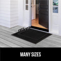 GORILLA GRIP 100% Waterproof All-Season Weathermax Doormat, Durable Natural Rubber, Stain and Fade Resistant, Low Profile, Indoor Outdoor Door
