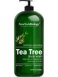 New York Biology Tea Tree Body Wash for Men and Women - Moisturizing Body Wash Helps Soothe Itchy Skin, Jock Itch, Athletes Foot, Nail Fungus,