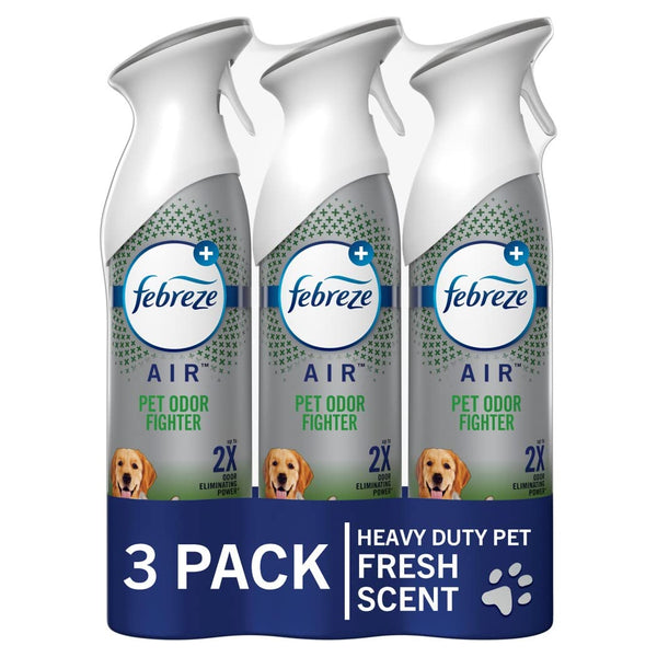 Febreze Air Mist Air Freshener Spray, Odor-Fighting Room Spray, Air Fresheners for Home and Bathroom and Kitchen, Aerosol Can, HD Pet Odor Fighter