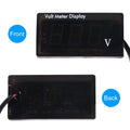 2Pcs DC 12V Car Digital Voltmeter Gauge LED Display DC 5-28V Voltage Mete Waterproof Voltage Display Voltmeter Gauge Meter Power Energy LED Volt