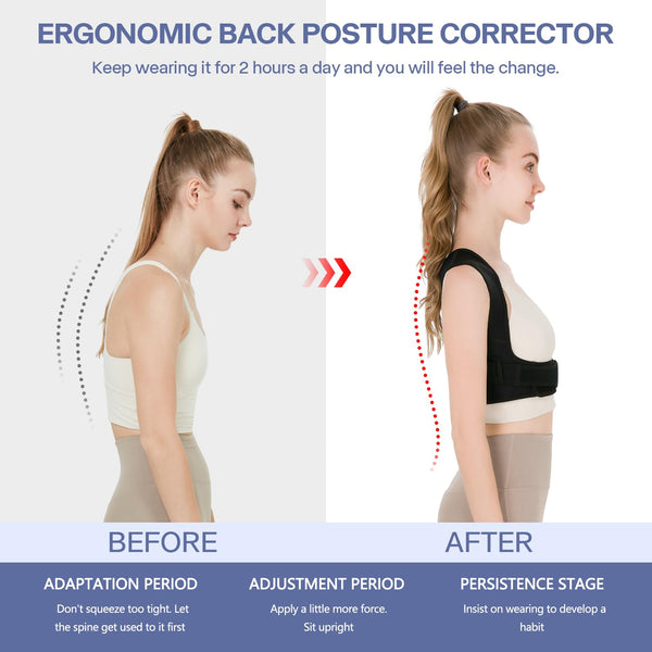 Back Brace Posture Corrector for Women and Men,Adjustable Shoulder Posture Brace,Upper Lower Pain Relief - Scoliosis,Hunchback,Hump,Spine