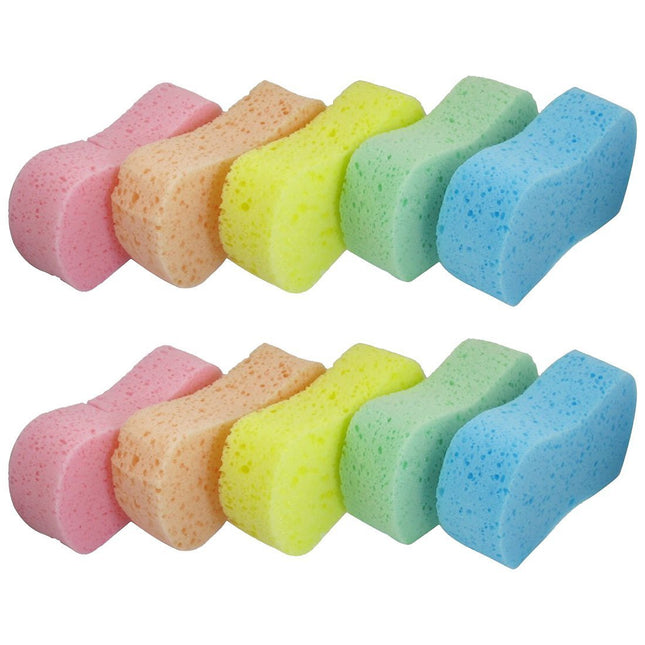 Lantee Large Sponges - Car Cleaning Supplies - Big 10 Pcs High Foam Cleaning Washing Sponge Pad for Car, Household Clean