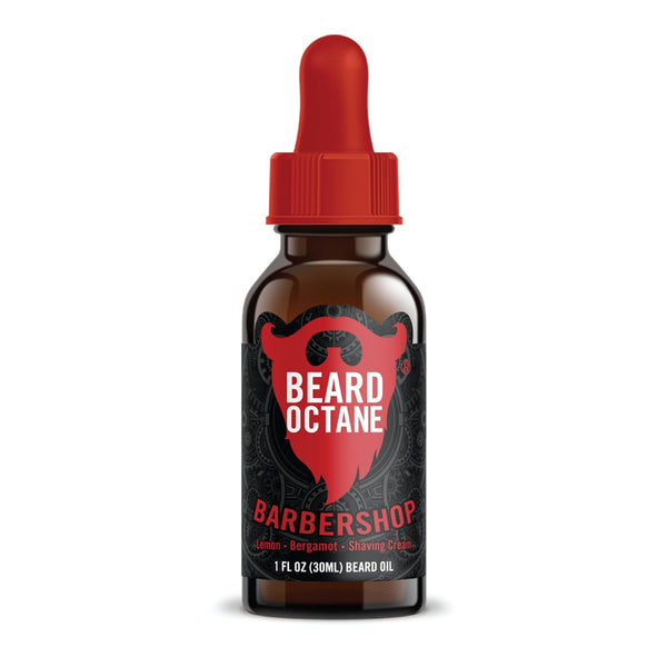 Beard Octane: Barbershop - Natural Beard Oil W/Argan Oil - 1 Oz - Promotes Softer Beards - Made in USA - Premium Beard Care