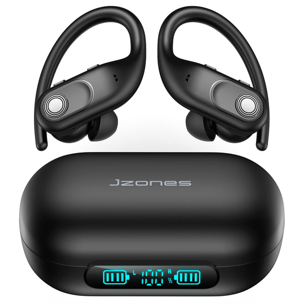 Wireless Earbuds Bluetooth Headphones 130Hrs Playtime with 2500Mah Wireless Charging Case LED Diaplay Hi-Fi Waterproof over Ear Earphones for