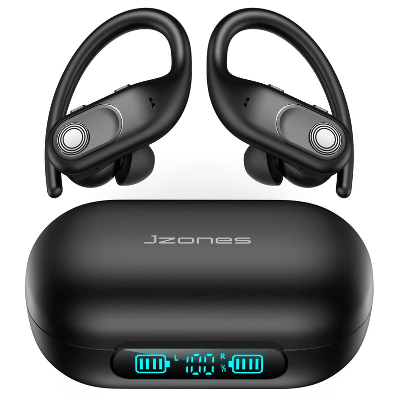 Wireless Earbuds Bluetooth Headphones 130Hrs Playtime with 2500Mah Wireless Charging Case LED Diaplay Hi-Fi Waterproof over Ear Earphones for