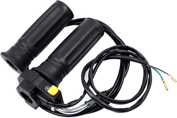 7/8" Twist Throttle Accelerator Handle Grips, 75" Throttle Cable with on off Switch for Mini Bike 49Cc 50Cc 80Cc 90Cc 110Cc 125Cc 212Cc Pit Bike