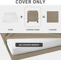 Easy-Going Waterproof Patio Seat Cushion Covers 22X20X4 Inch 2 Pack Replacement Non-Slip Outdoor Cushion Slipcover with Zipper and Adjustable
