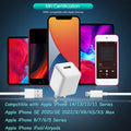 Iphone Charger [Mfi Certified] Long 2 Pack 10FT Lightning Cable Cube Iphone Charging Transfer Cord Cable with USB Plug Wall Charger Block Travel