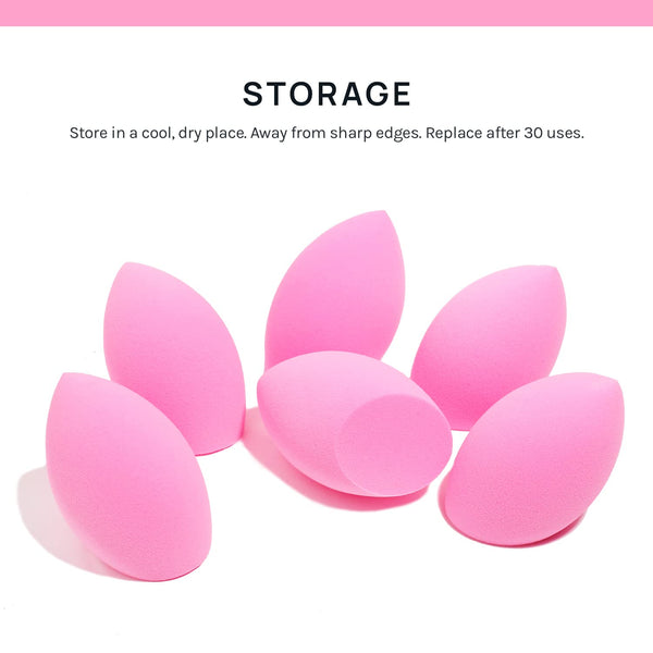AOA Studio Collection Makeup Sponge Set Makeup Blender Latex Free and High-Definition Super Soft Set of 6 Makeup Blender for Powder Cream and