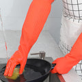 Household Dishwashing Cleaning Rubber Gloves 2 Pairs, Reusable Waterproof Kitchen Gloves Non-Slip Cleaning Gloves