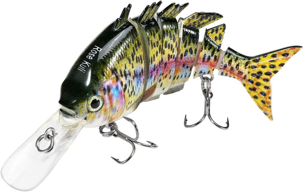Fishing Lures for Bass Trout Topwater Multi Jointed Swimbaits Slow Sinking Bionic Swimming Lures Bass Freshwater Saltwater Bass Lifelike Fishing