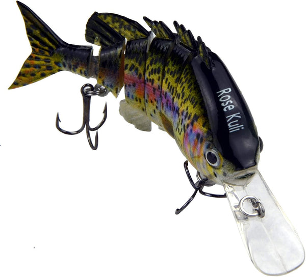 Fishing Lures for Bass Trout Topwater Multi Jointed Swimbaits Slow Sinking Bionic Swimming Lures Bass Freshwater Saltwater Bass Lifelike Fishing