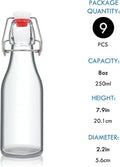 YEBODA 8Oz Swing Top Bottles - Glass Beer Bottle with Airtight Rubber Seal Flip Caps for Home Brewing Kombucha, Beverages, Oil, Vinegar, Water,
