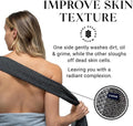 Exfoliating Washcloth Face & Body Scrub Towel - Japanese Exfoliating Towel with Hexagon Fibers, Body Scrubber with 2 Sides for Scrubbing &