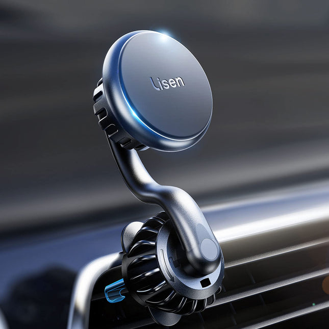 LISEN Magnetic Phone Holder for Car Mount Adjustable Phone Magnet for Car Enjoy Never Blocking Universal Air Vent Magnet