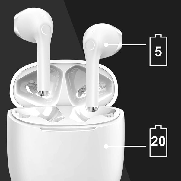 Yobola Wireless Earbuds, Bluetooh Earbuds, Deep Bass Light Weight Mini Wireless Headphones for Running/Fitness, 25Hrs Playtime, Built-In