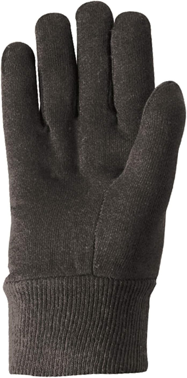 Wells Lamont Versatile Cotton All-Purpose Gloves Lightweight, Durable, Comfortable Jersey, 6-Pair Bulk Pack, Large (501LK) Brown