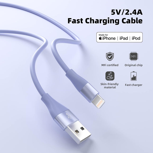 Iphone Charger 3Pack 10FT Apple Mfi Certified Lightning Cable Fast Charging Iphone Charger Cord Compatible with Iphone 1