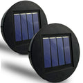 Replacement Solar Light Parts, 2 Pack Solar Lights Replacement Top 3.15In, 8 Lumens LED Solar Panel Lantern Lid Lights, Outdoor Lantern Solar