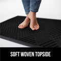 GORILLA GRIP 100% Waterproof All-Season Weathermax Doormat, Durable Natural Rubber, Stain and Fade Resistant, Low Profile, Indoor Outdoor Door