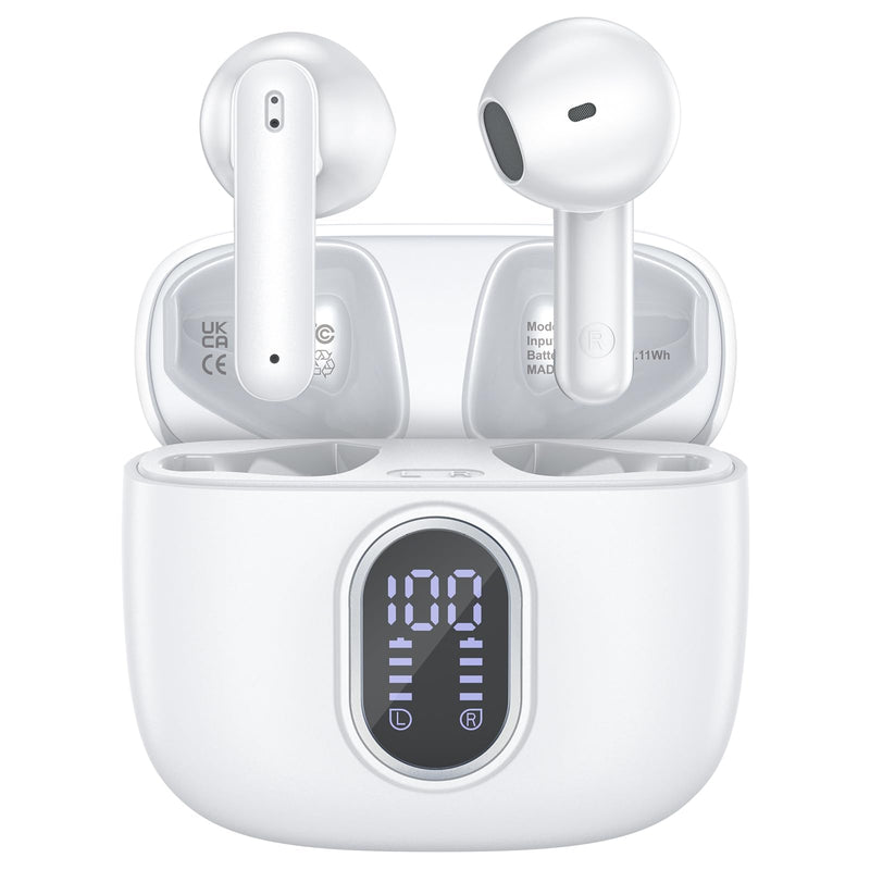 Wireless Earbuds Bluetooth 5.3 Headphones 42 Hrs Playtime with LED Display, Hifi Stereo Wireless Earphones with 4 ENC Noise Cancelling Mics, IPX7