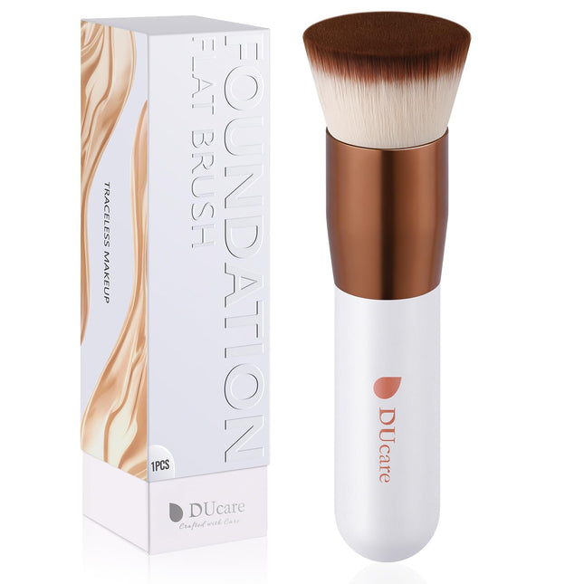 DUcare Foundation Brush,Flat Top Kabuki Brush Synthetic Professional Makeup Brush Liquid Blending Mineral Powder Buffing
