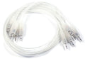 LED CV Patch Cables Eurorack Modular Test Leads, 5-Pack (23.6"), Transparent