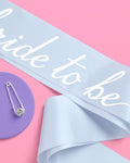 Xo, Fetti Blue Bride to Be Sash | Bachelorette Something Blue, Bridal Shower Accessory, Bach Party Decorations, Bridesmaid Gift, Engagement Party