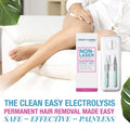Clean + Easy Electrolysis Machine for Permanent Hair Removal - Non-Laser, Painless Electrolysis Hair Removal for Face & Body, At-Home Remover Device