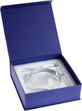 Juvale Glass Crystal Ashtray with Cut and 4 Slots for Cigars, Luxury Square Cigarette Holder for Men, Home, Office, Desk, Tabletop Decoration,
