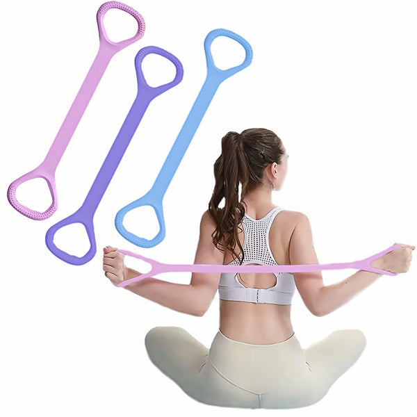 Figure 8 Fitness Resistance Band, Elastic Bands for Working Out,Arm|Back|Chest Training Exercise Bands, Exercise Equipment for Yoga,