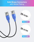 ZOSI 4-Pack 100ft (30m) BNC Video Power Cables, All-in-One Pre-Made Extension Wire for CCTV Security Camera Surveillance DVR Systems, Includes 4