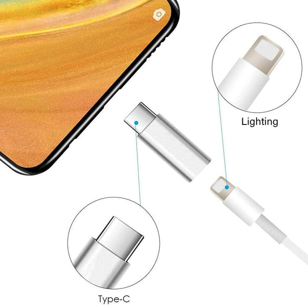 USB-C Adapter Lighting (Female) to USB Type C (Male) Adapter,Support QC Fast Charging Date Transmissionï¼Compatible with Phone 15 Series Android