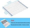 Seropy Roll up Dish Drying Rack, over the Sink Dish Drying Rack Kitchen Rolling Dish Drainer, Foldable Sink Rack Mat Stainless Steel Wire Dish
