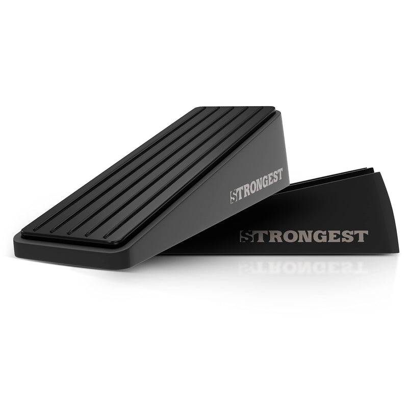 Strongest Home Door Stopper, Heavy Duty Door Stop Wedge Made of Premium Quality Zinc and Rubber Suits Any Door, Any Floor. plus 2 Self Adhesive