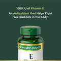 Nature's Bounty Vitamin E 1000 IU Softgels, Supports Antioxidant Health & Immune System, 1 Serving per Day, No Gluten, 60 Softgels (Pack of 1) 60