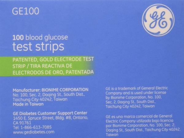 Ga/Bionime GE100 Diabetic Test Strips, 100 Count