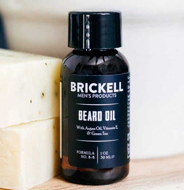 Brickell Men'S Beard Oil for Men, Natural and Organic Argan and Jojoba Oil to Strengthen and Soften Hair, 1 Ounce, Scented