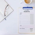CARDAMONOLY Habit Tracker Notepad - 50 Page Tear off Planning Pad - 6 X 9 - High Performance Planner - Chore Chart for Adults - Weekly Planner
