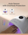 Melodysusie UV Nail Lamp, Plus30F UV Light for Gel Nails LED Nail Dryer with 3 Timer, Smart Sensor, LCD Display Fast Curing Gel Nail Polish Nail