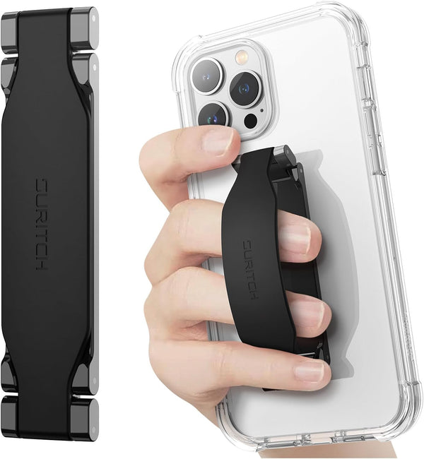 SURITCH Phone Grip Strap Finger Loop Holder for Back of Phone, 2-In-1 Soft Silicone Gripper Kickstand for Iphone Samsung and Most Cell Phone