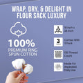 WHITEWRAP Flour Sack Towels 18X28 â 100% Cotton (Pack of 3), Reusable Kitchen Tea Towels for Baking, Crafts, Embroidery Ideas