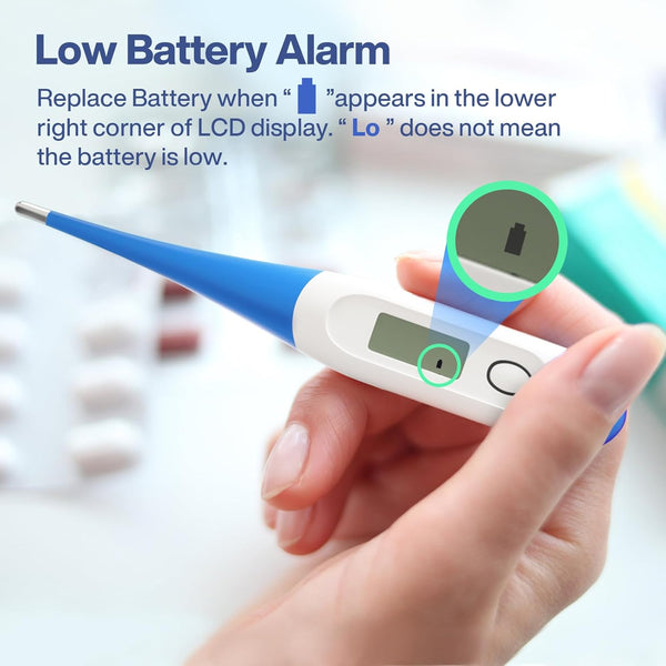 Boncare 10 Seconds Oral Thermometer for Adults and Kids - Accurate & Safe Rectal Thermometer for Baby with Fever Alarm, Digital Thermometer FSA