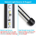 4W 7.5Inch Submersible Aquarium Light Underwater Fish Tank Light LED Aquarium Light Bar with Timer Auto On/Off and Dimmer Adjustable Brightness, 1