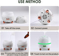 Essential Oil Diffuser, 120Ml Small Aromatherapy Diffuser, Ultrasonic Diffusers for Essential Oil, Cool Mist Humidifier with 7 Color LED and Auto