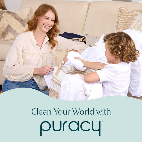 Puracy Stain Remover Spray, Natural Travel and Laundry Stain Cleaner for Clothes, Baby & Kids Stains, Oil & Fabric Spot Cleaner (Free & Clear, 12 Oz)