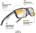 Horus X - Gaming Glasses | Blue Light Blocking Computer Screen Glasses | anti Fatigue & Eyestrain for Men and Women | Amber